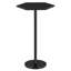 Black Hexagonal Bamboo Side Table Slim End Table For Living Room & Bedroom