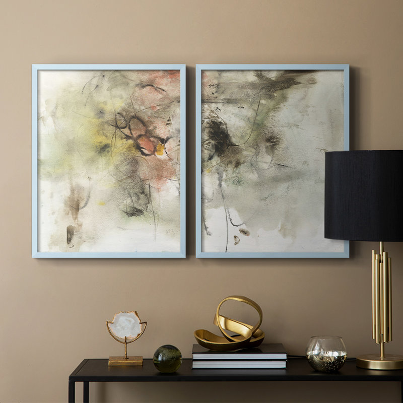 «Soft Inspiration III», reproduction encadrée de qualité supérieure - prête à être accrochée - aucun clou requis - aucun clou requis