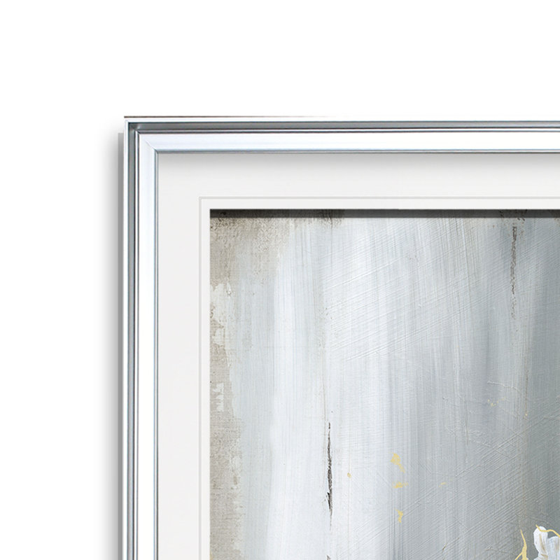 " Summer ", 17.5" H x 17.5" W x 1.5" D, Silver Framed
