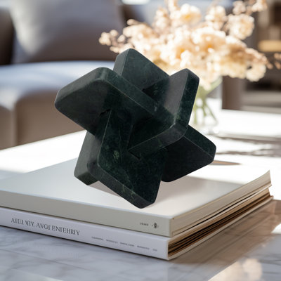 Sculpture géométrique en nœuds de marbre pour la décoration intérieure