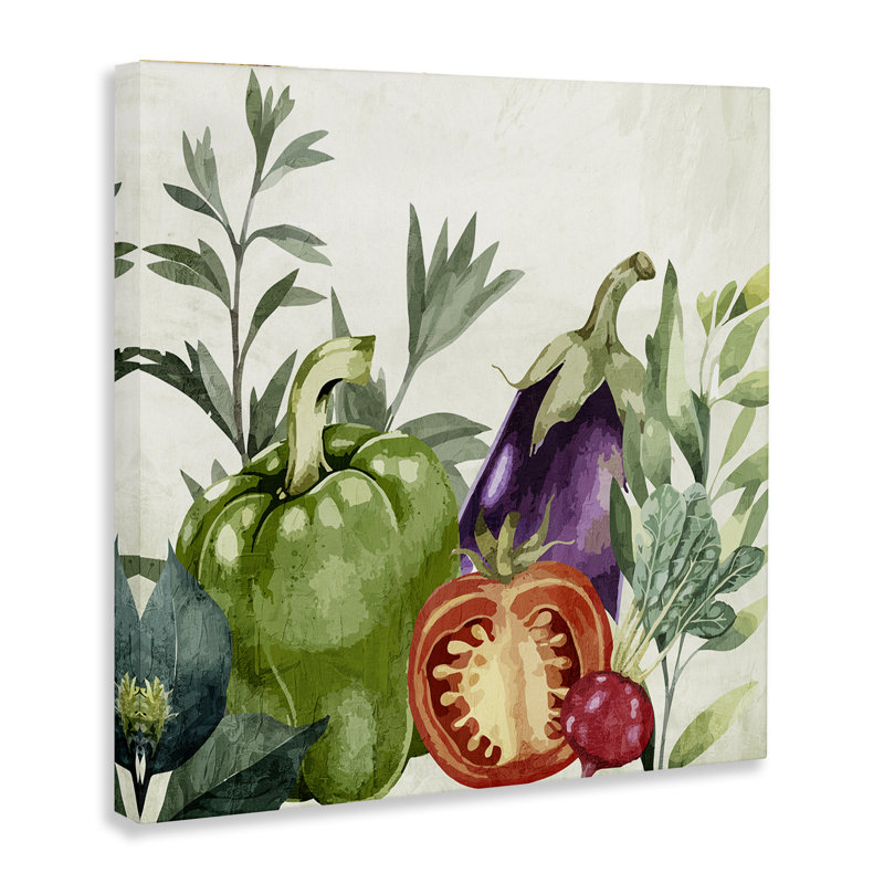 Toile de légumes de jardin biologique, design par Kim Allen, H 30 po x l 30 po