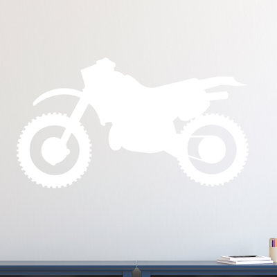 Décalcomanie murale silhouette de vélo à saleté