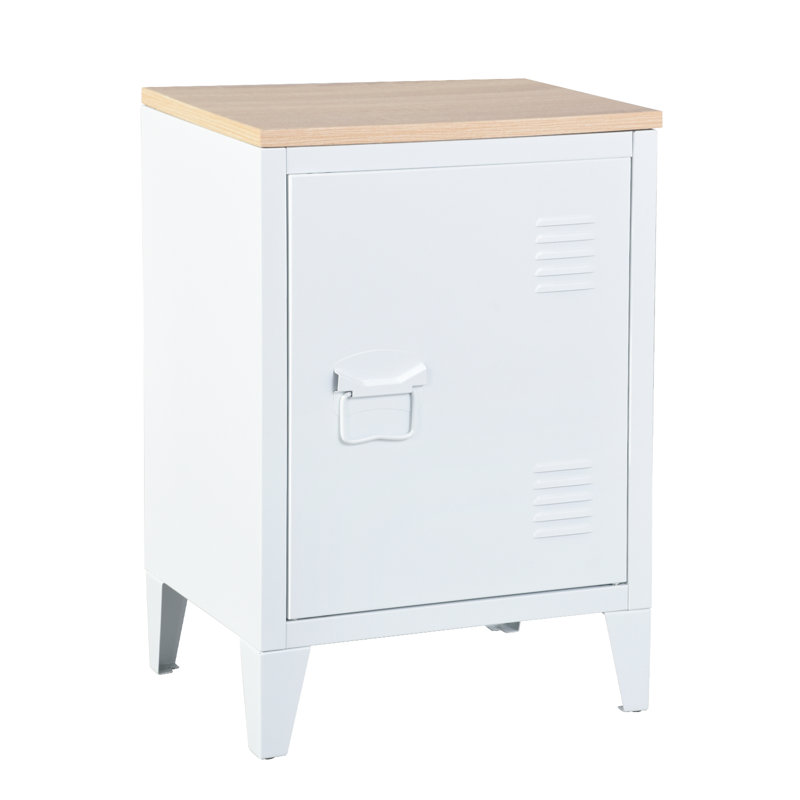 Mira 40.5cm W Bedside Table, White