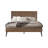 Selvar Mid-Century Modern Solid Wood Platform Bed with Labyrinth Headboard - Queen Size in Chestnut Brown-1794546224-1794546237
