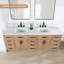 Plateau de meuble-lavabo double 84 po avec lavabo en pierre d'ingénierie Ceres