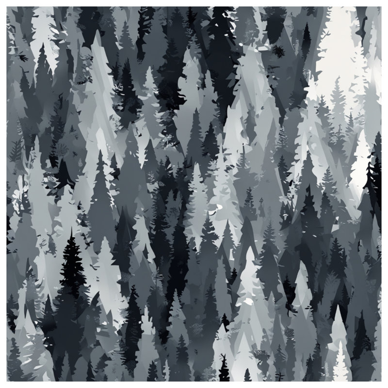 Rideaux de fenêtre monochromes forêt, voilages et rideaux occultant - 1 panneau, 50 po x 80 po - 1 panneau, Transparent