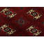Tapis oriental rétro en laine rouge noué à la main 8 pi 8 po x 12 pi Bokhara Vintage