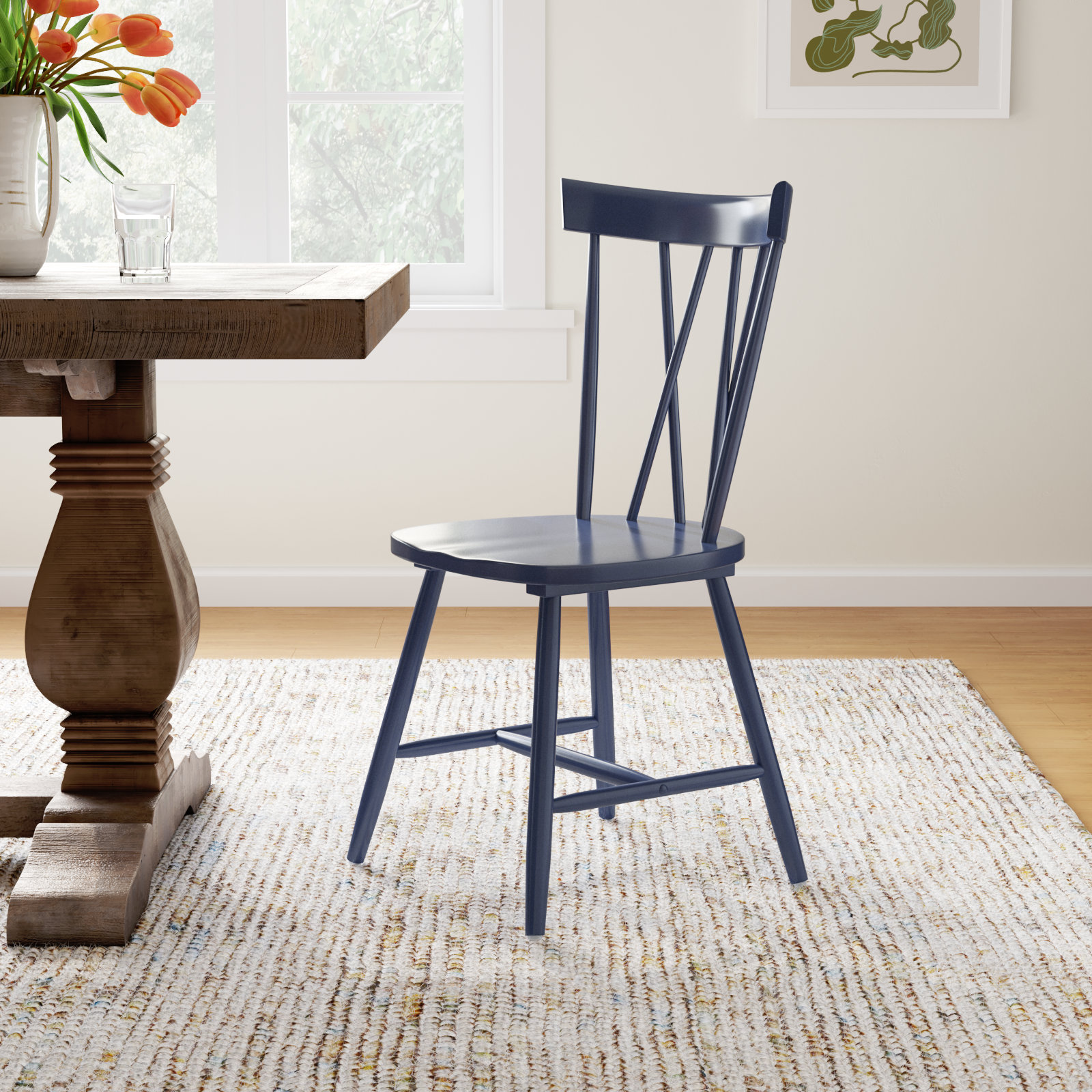Porschia Dining Chair, Navy