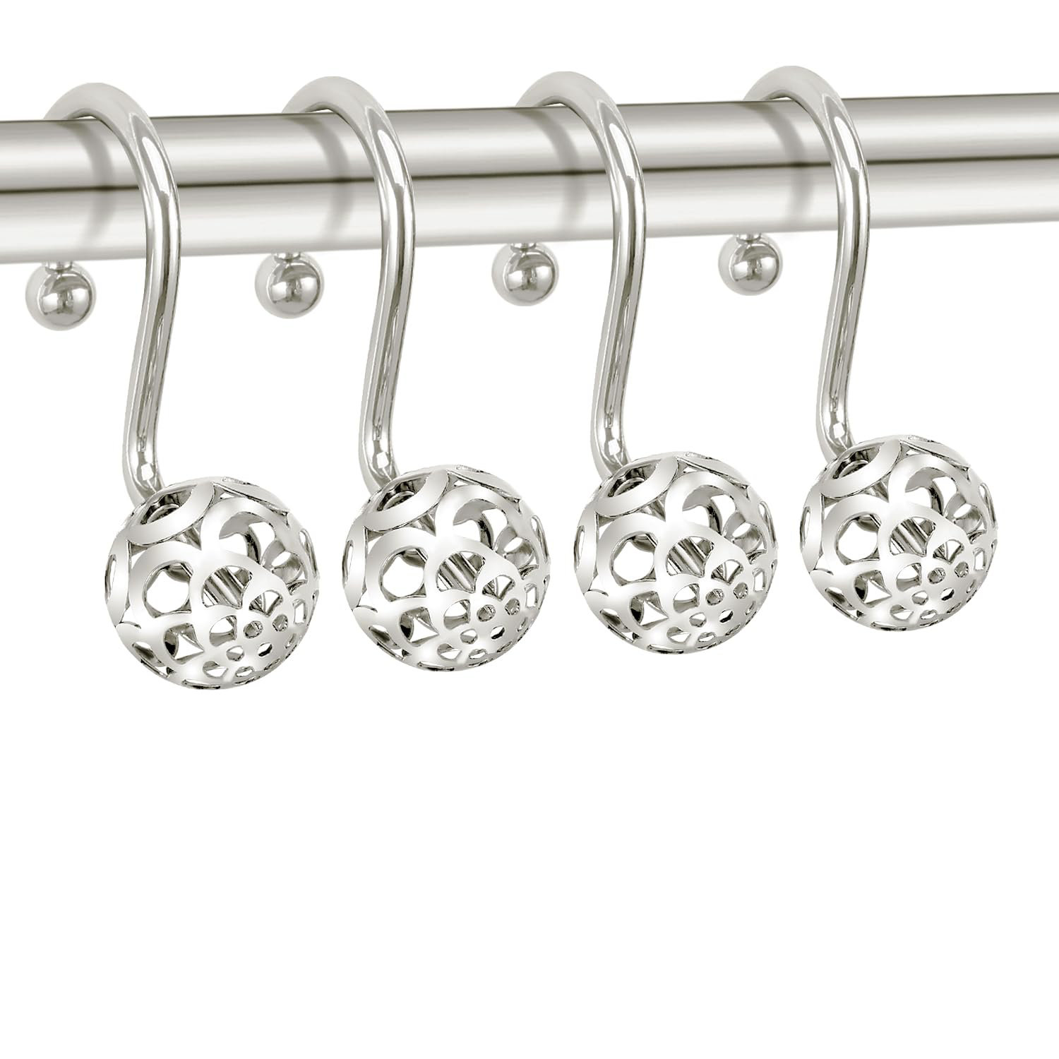 SHIRLEY'S OFFICE FURNITURE, LLC Nickel Shower Curtain Hooks