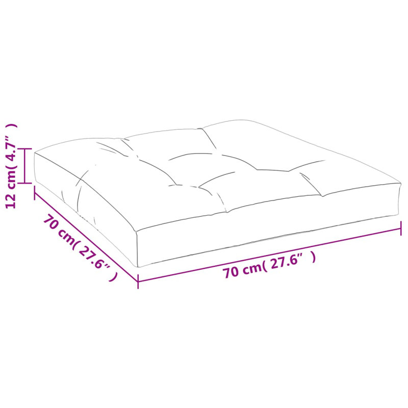 Outdoor Seat Cushion, Cream, 47.2" W x 31.5" D, 4.7"