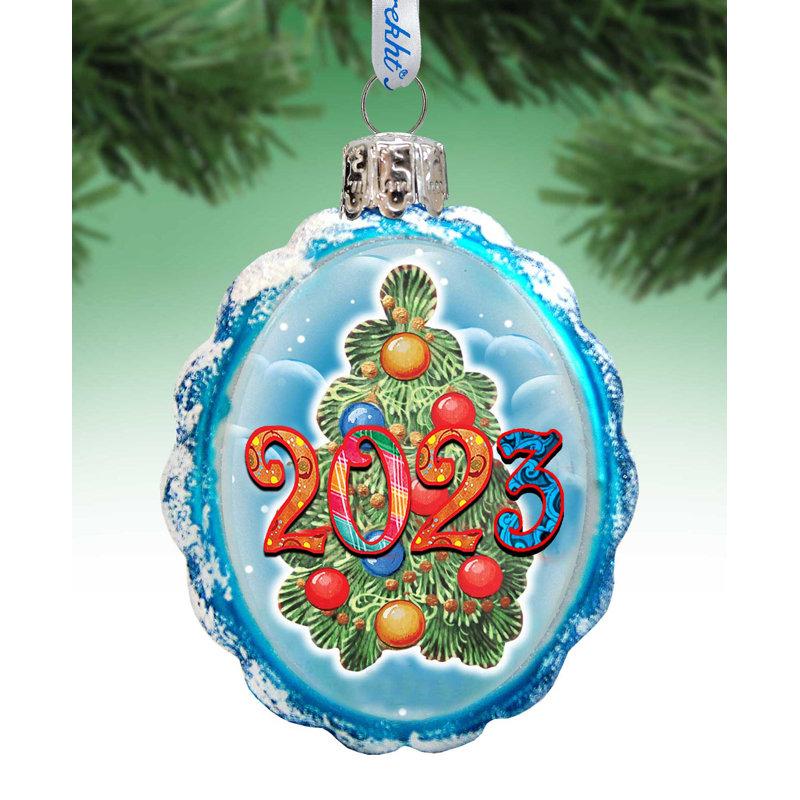4'' Glass Hanging Figurine Ornament