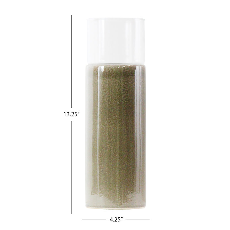 Votive en céramique, Gris foncé