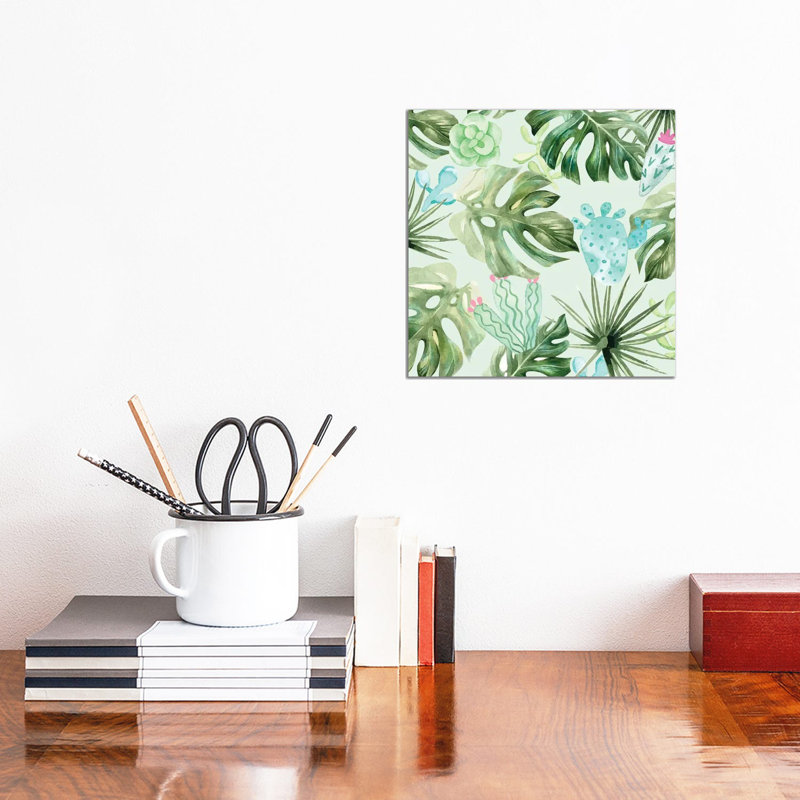 Palms and Succulents I 1 Piece Wrapped Canvas Wall Art, 30.48 cm H x 30.48 cm W