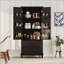 Armoire de cuisine de 70 pouces avec 2 tablettes, 6 compartiments de porte et 3 tiroirs pour un rangement efficace et une conception élégante-1258912676
