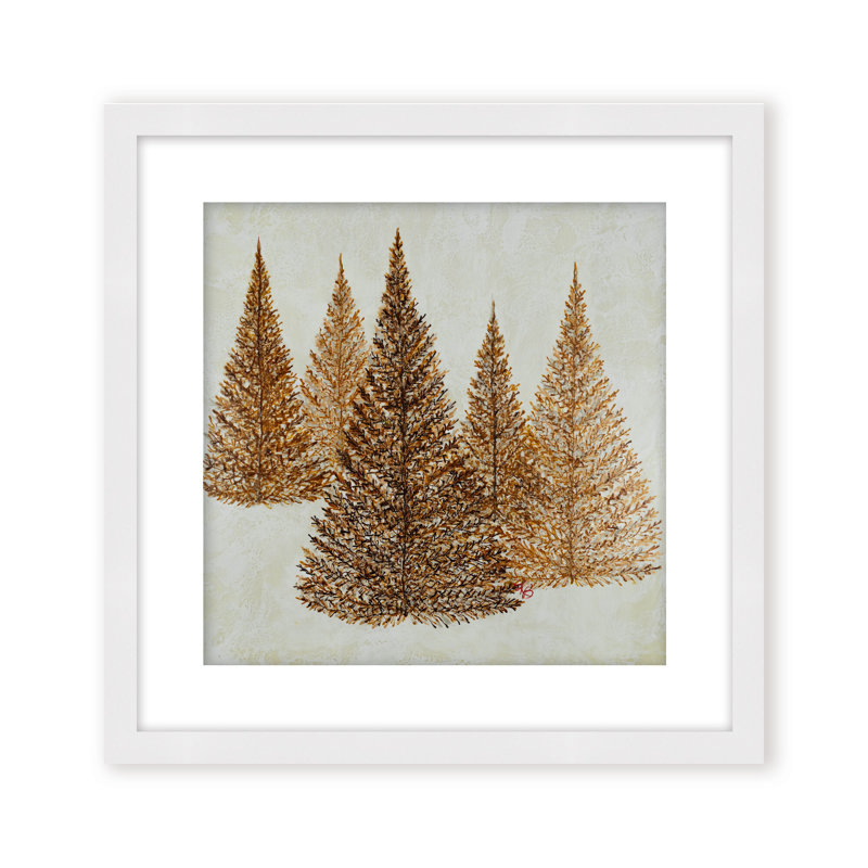 Nature Inspired "Dawnlit Forest" Canvas Wall Art By Karen Biery, 30" H x 30" W, Framed Canvas, Beige