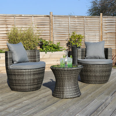 Millste 2 Seater Rattan Conversation Set