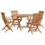 4 - Person Wood Patio Dining Set with Round Table