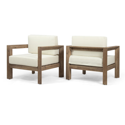Chaise d'extérieur avec coussins Kesia