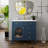 36" Bathroom Vanity Sink with Motion-Sensor Lighting, Patterned Glass & Farmhouse Storage Cabinet-556404655