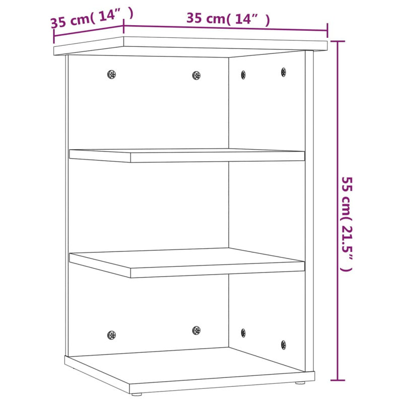 Giesey Floor Shelf End Table, Sonoma Oak, Sonoma Oak
