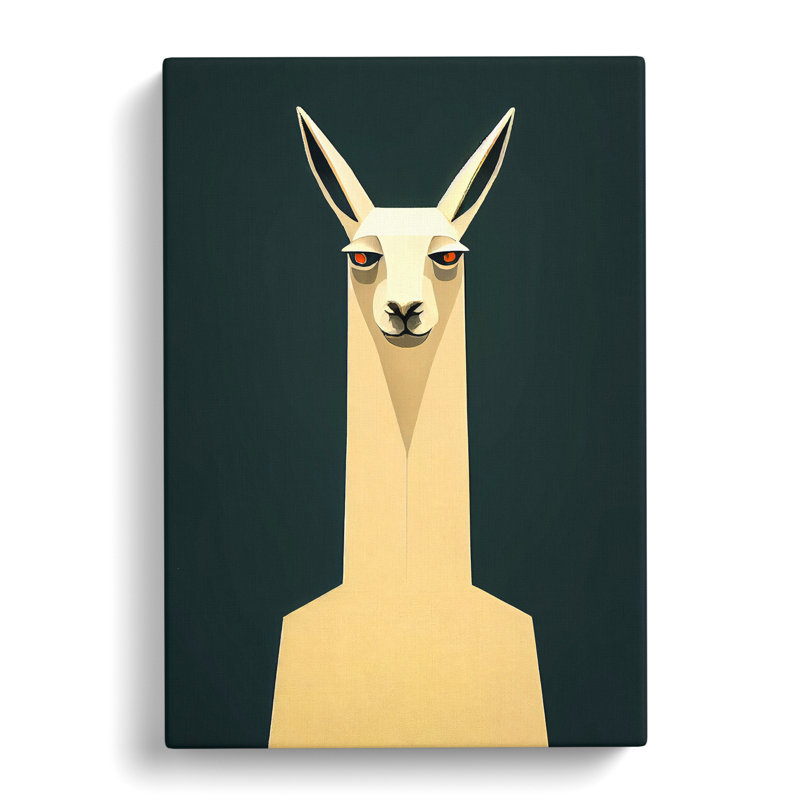 Llama Minimalism Vol.3 - Wrapped Canvas, 50cm H x 35cm W x 3cm D