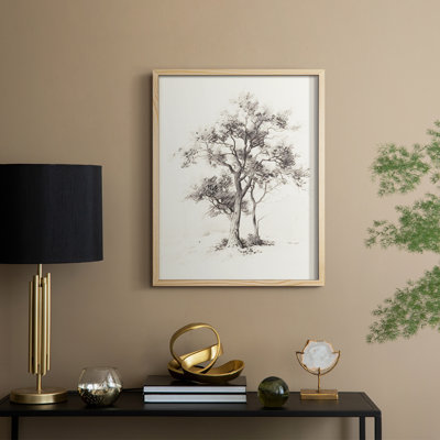 Vintage Landscape I Framed Print - Solid Wood
