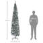 9' Tall Unlit Snow-Flocked Slim Artificial Christmas Tree - Realistic Branches, 1014 Tips, Perfect for Holiday Decor