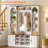 51.2" Entryway Organizer With Coat Rack And Shoe Cabinet