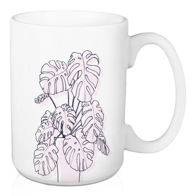 Tasse à dessin Blush Monstera