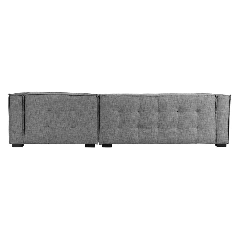 Element 2Pc Sectional W/RAF Chaise, Gray Polyester Blend