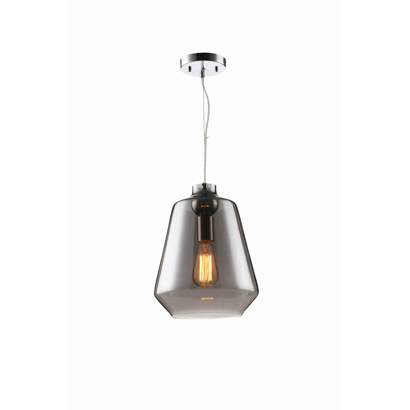 Luminaire suspendu 1 cloche pour une cloche Sanoma, Gris fumé