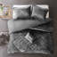 Housse de couette simple / simple TG en velours gris avec rembourrage en microfibre