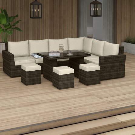Dengler 9 - Person Outdoor Seating Group with Cushions