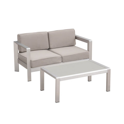 Akeyra 2 Piece Seating Group with Cushions by Wrought Studio