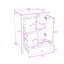 Meuble-lavabo moderne 3 tiroirs avec tablettes réglables et armoire de rangement-1040536446