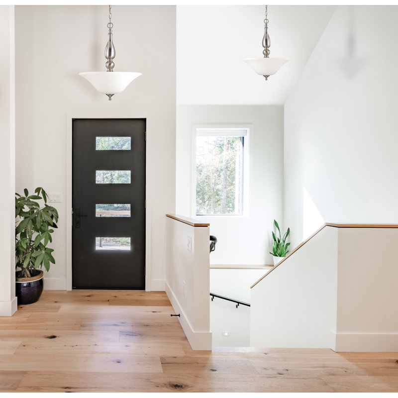 Luminaire suspendu simple à 3 lumières Zarate, Non, Nickel brossé