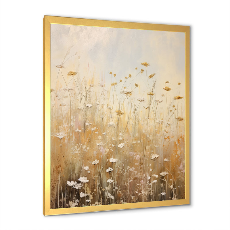 «Meadow Of Dreams V» sur toile, Cadre doré simple, H 20 po x l 12 po x P 1 po