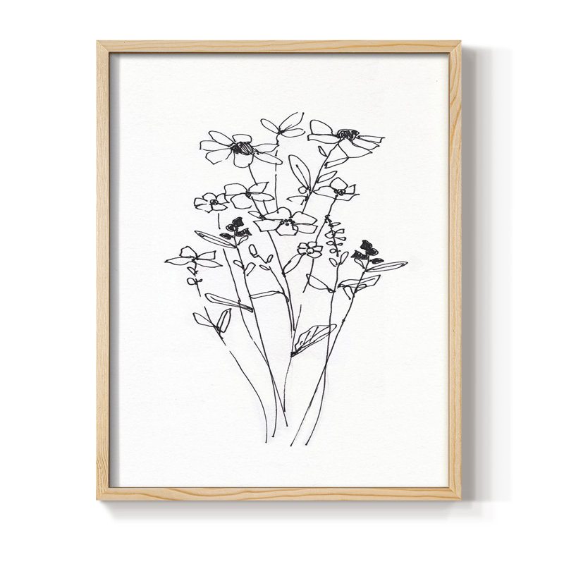 Farmhouse Plants I, reproduction encadrée - bois massif, H 11 po x l 9 po