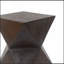 Table d'appoint extérieure en béton 14,25 pouces Prismatic Symmetry avec conception résistante aux intempéries pour la terrasse, le jardin ou le balcon-144070855