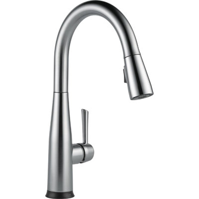 Essa Brushed Nickel Touch Kitchen Faucet with Pull Down Sprayer, Modern Single Hole Touch On Kitchen Sink Faucet, Single Handle, Arctic Stainless