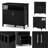 Modern Black Sideboard Cabinet, 2-Door Coffee Bar Buffet with Adjustable Shelves, Storage Cabinet for Kitchen & Living Room