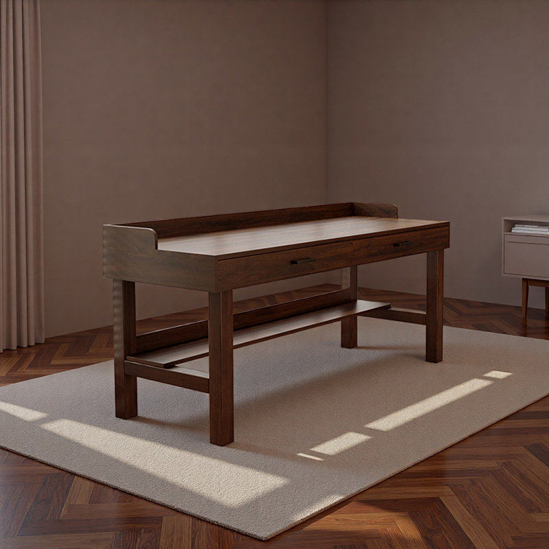Bureau d'artisanat en bois de noyer massif, H 29,53 po x l 47,24 po x P 23,62 po