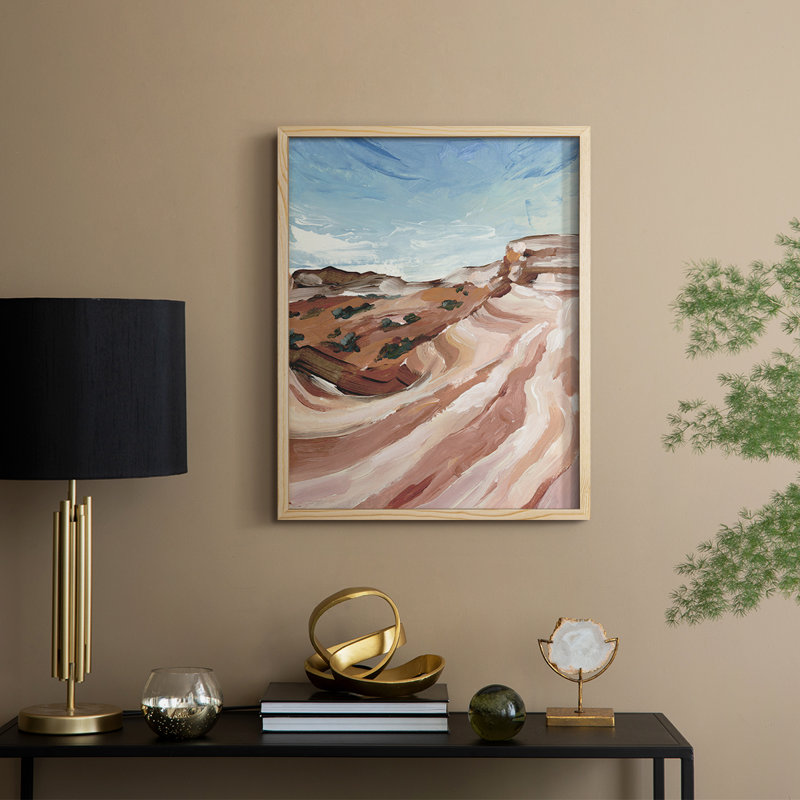 Impasto Plateau II Framed Print - Solid Wood, 11" H x 9" W