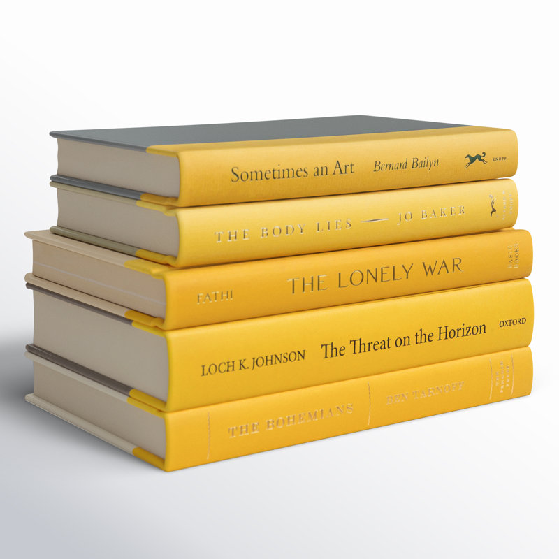 Modern Saffron Book Stack, S/5