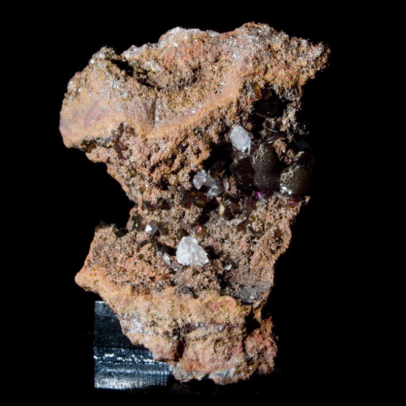 Adamite and Calcite on Limonite. Mapami, Mexico