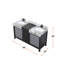 Meuble-lavabo double noir et gris 60 po X P 22 po D, dessus en marbre gris château et robinet noir mat-229703201