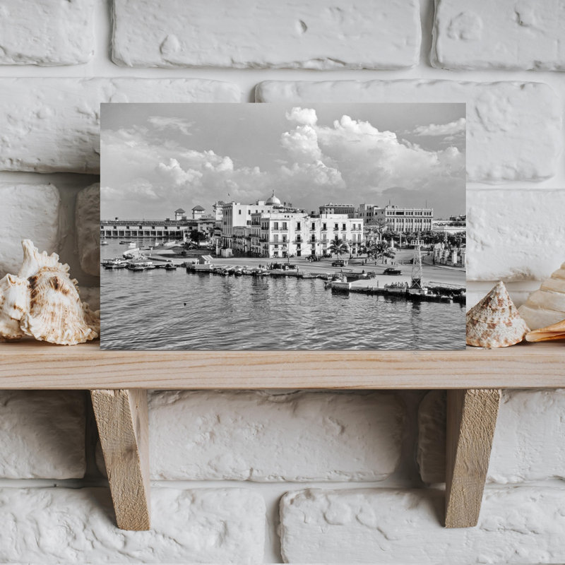 «1930s 1940S View from The Bay Havana Cuba, art urbain rétro rétro classique, art mural, 12" H x 18" W
