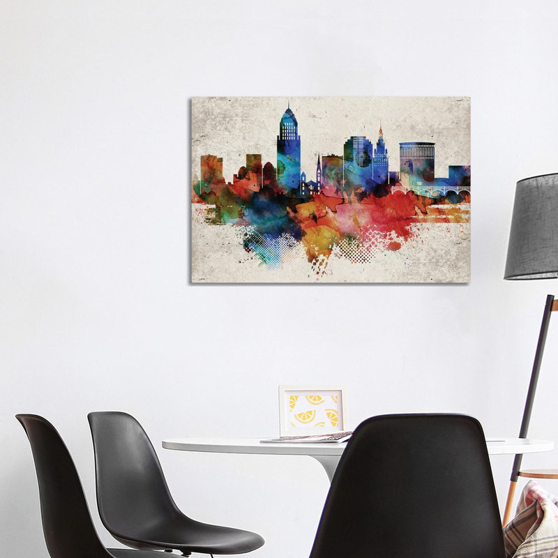 Cleveland Abstract - Wrapped Canvas Print, 66.04 cm H x 45.72 cm W