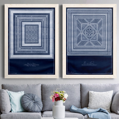 «Indigo Tile IV», reproduction sur toile 2 pièces