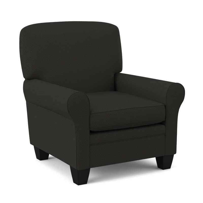 Wathen Upholstered Armchair, Bronco Black